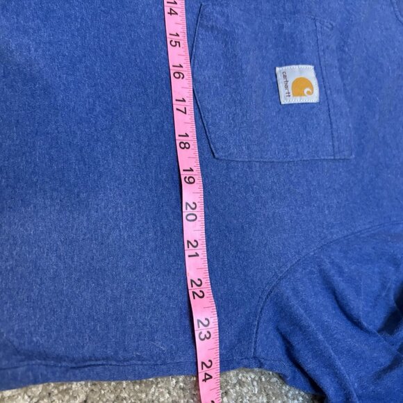 Carhartt Men's Blue Pocket Loose Fit Short Sleeve T-Shirt Size Large #241 - Picture 5 of 7